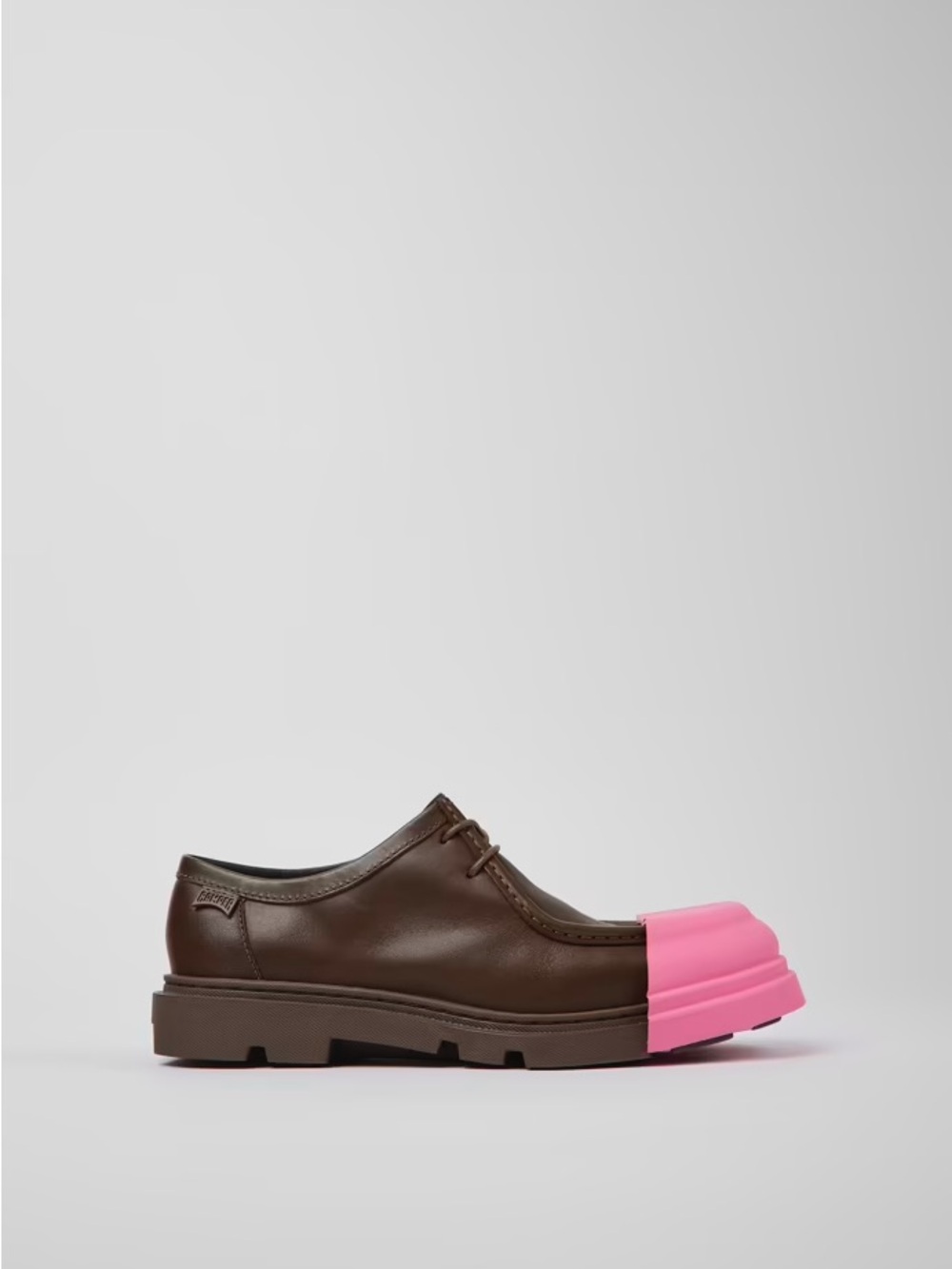 Camper Junction Formal Brown Pink Derby Shoes 37
